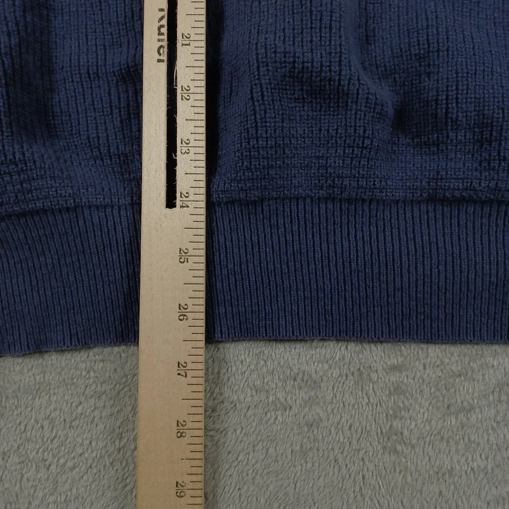 Vintage LL Bean Sweater Mens XLT Blue Knit Outdoor Henley‎ Neck Pullover